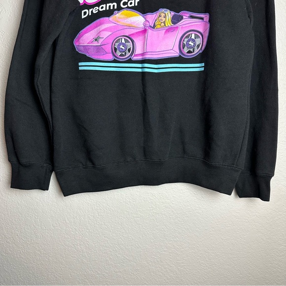 BARBIE DREAMCAR Black Crewneck Sweatshirt, Size M - Picture 2 of 4